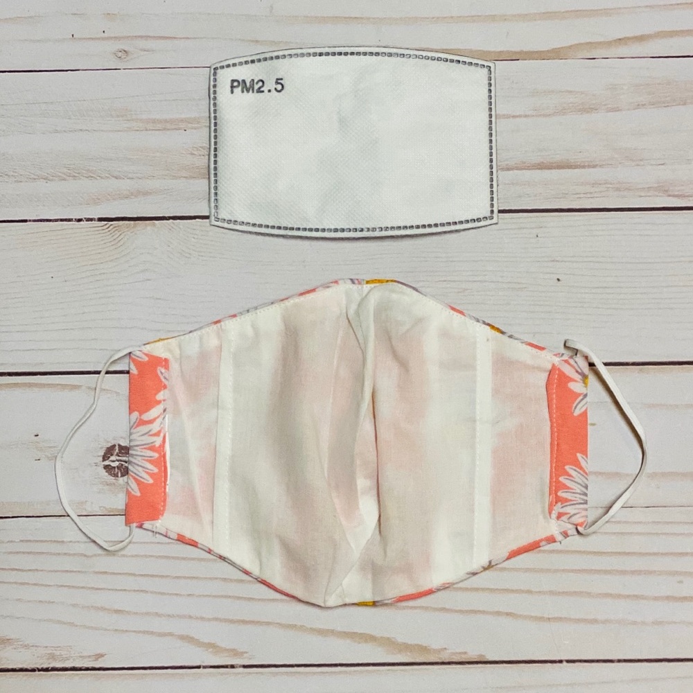 🔥3/$20🔥Daisy Pattern Face Mask With Filter - Picture 4 of 5